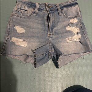 Hollister Light Blue Distressed Jean Shorts size 3 nwt